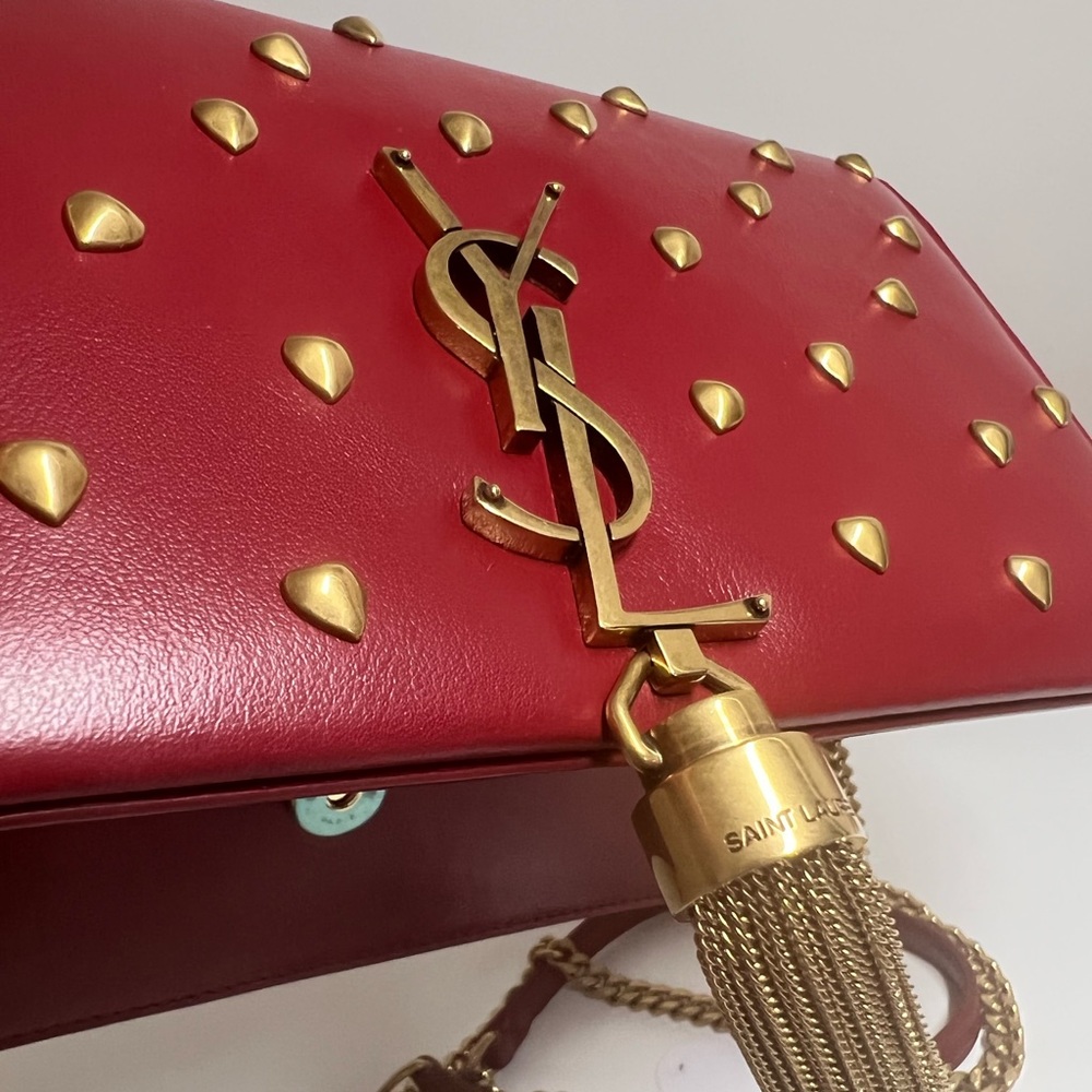 💥💥💥YSL Red Heart Studs Kate Tassel Chain Bag